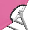 vidaXL Klappbare Sonnenliege mit Kopfkissen Stahl Magento Rosa 310333 Bild 3