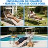 Huracan Gartenliege Sonnenliege mit Dach, Gartenliege mit Kopfkissen&Seitentasche, 1 St, Sonnenliege klappbar für Strand, Extra Breiter Liegefläche, Verstellbare Rückenlehne & Sonnenschutz Bild 4