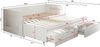 Funktionsbett >Lepini< Liegefläche 90/180x200cm, Schübe, Weiß Dekor - 204x67x97cm (BxHxT) Bild 3