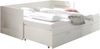 Funktionsbett >Lepini< Liegefläche 90/180x200cm, Schübe, Weiß Dekor - 204x67x97cm (BxHxT) Bild 4