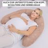 Amilian Stillkissen XXL 170 cm Schwangerschaftskissen Seitenschläferkissen U-Form, Set, mit Bezug, Cord-Optik, geräuscharm, Made in EU Bild 4