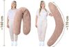 Amilian Stillkissen XXL 170 cm Schwangerschaftskissen Seitenschläferkissen U-Form, Set, mit Bezug, Cord-Optik, geräuscharm, Made in EU Bild 3