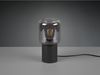 Mini LED Tischleuchte Schwarz Glasschirm Rauchfarbig, Höhe 24cm Bild 4