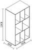 VCM Standregal Schaltino 916703 Buche H. 120 x B. 60 x T. 40 cm Bild 3