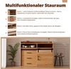 HOMAVO Sideboard HG1 kommode mit Schiebetüren & 4 Schubladen – 140 cm (FSC®, viel Stauraum, pflegeleicht), für Wohnzimmer Schlafzimmer Büro Flur Bild 4