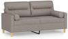 vidaXL 2-Sitzer-Sofa mit Zierkissen Taupe 140 cm Stoff 3200828 Bild 2