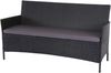 2-1-1 Poly-Rattan Garten-Garnitur Halden, Sitzgruppe Lounge-Set Sofa ~ anthrazit, Kissen anthrazit Bild 4
