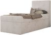 TILIO Jugendbett 90x200 mit Bettkasten - Boxspringbett mit 7-Zonen-Taschenfederkernmatratze, hohes Kopfteil, Einzelbett mit Stauraum - Beige Cordstoff - H3 - Rechts Bild 4
