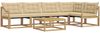 vidaXL Outdoor-Sofagarnitur 6 pcs Weiß und Beige 79 x 79 x 37 cm 3388719 Bild 2