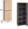 Aktenschrank >Memphis< in Artisan Eiche Dekor / Graphit - 75x197x38 (BxHxT) Bild 5