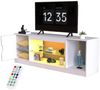 oyajia TV-Schrank Fernsehkommode, Lowboard TV Schrank,mit 16 Farben LED Beleuchtung (Lowboard TV Schrank, mit RGB-LED-Leuchten, 1 offenes Regalfach und Glasregal Fächern) TV Board Fernsehschrank 148cm, Fernsehtisch für 65 Zoll & kleinere TVs Bild 5