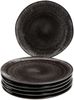 Reactive Glaze Black 6er Set Kuchenteller 6 Personen Schwarze Frühstücksteller Bild 2