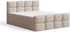 GRAINGOLD Rivon Doppelbett 140x200, Boxspringbett, zwei Bettkästen, mit Kopfteil, Modern Stil, Bouclé-Stoff, Beige Bild 2