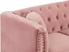 Vente-unique - TURNER Sofa SamtStoff Puderrosa - B 144 cm x H 78 cm x L 222 cm Bild 4