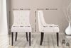 CLP 4er Set Esszimmerstuhl Aberdeen Samt Antikes Design mit Gestell aus Kautschukho,creme antik Bild 3