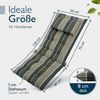 Beautissu Hochlehnerauflage Premium Hochlehner Auflage Kopfpolster Sun Sun-HL, 120x50cm, Grün, Mit Kopfpolster, rutschfest & robust – Befestigungsbänder, UV 5 Bild 3