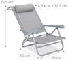 Relaxdays Klappbarer Liegestuhl mit Nackenkissen Bild 5