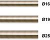 MDEKOR Gardinenstange Gardinenrohr aus Metall – Stahlrohr für Stangen Ø 16, 19 & 25 mm, Ø 19 mm Antik Gold, Länge 120 cm Bild 3