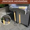 Grillbesteck 3er Set / Edelstahl mit Bambusgriffen / Zange Wender Fleischgabel Bild 5