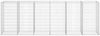vidaXL Gabionenwand mit Abdeckung Verzinkter Stahl 300×50×100 cm 143592 Bild 4