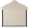 Blumfeldt Grandezza Cortina Pavillon 3x3 – Stahlrahmen, Aufrollbare Seitenteile, Wetterfest & Wasserdicht, UV30+ Schutz, Dunkelgrau Bild 4