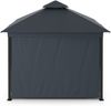 Blumfeldt Grandezza Cortina Pavillon 3x3 – Stahlrahmen, Aufrollbare Seitenteile, Wetterfest & Wasserdicht, UV30+ Schutz, Dunkelgrau Bild 3