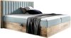 99rooms Arizona Boxspringbett 200x200 cm Velours MONOLITH Silber Bild 2