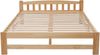 Merax Massivholzbett, Doppelbett Futonbett mit Kopfteil und Lattenrost 140x200cm, Natur Bild 2