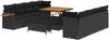 vidaXL Gartensofa-set mit Kissen 12 pcs Schwarz Poly-Rattan 3365104 Bild 2