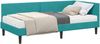 vidaXL Eckbettgestell mit Matratze Sonstiges 2 pcs Türkis Samt 3393766 Bild 2
