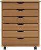 vidaXL Rollschrank mit Schubladen MOSS Honigbraun Massivholz Kiefer 355891 Bild 4