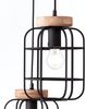 Brilliant Leuchten No. 99255-66 Pendelleuchte Gwen 3-flammig E27 schwarz antik holz Bild 4