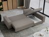 Mks Möbel 'Dorian L-Form' Ecksofa mit Bettkasten, 242 x 138 x 85 cm, Braun, Velvet Bild 5