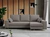 Mks Möbel 'Dorian L-Form' Ecksofa mit Bettkasten, 242 x 138 x 85 cm, Braun, Velvet Bild 2