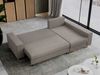 Mks Möbel 'Dorian L-Form' Ecksofa mit Bettkasten, 242 x 138 x 85 cm, Braun, Velvet Bild 4