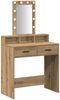 vidaXL Schminktisch mit Speicher Braun 79 x 41 x 140 cm Holzwerkstoff 865171 Bild 2