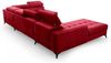 Wohnlandschaft Schlafsofa AGNESA Stoff Salvador Weinrot Ottomane Links Bild 3