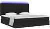 vidaXL Bett mit Stauraum und LED Schwarz 200 x 200 cm Polyester 3372503 Bild 3