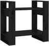 vidaXL Bücherregal/Raumteiler Schwarz 60x35x57 cm Massivholz Kiefer 813878 Bild 2