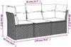 vidaXL 3-tlg. Garten-Sofagarnitur mit Kissen Braun Poly Rattan 3217213 Bild 3