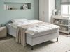 Boxspringbett ohne Kopfteil Stoff COUNTESS 120 x 200 cm Hellgrau Bild 3