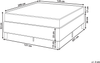 Boxspringbett ohne Kopfteil Stoff COUNTESS 120 x 200 cm Hellgrau Bild 2