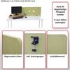 Akustik-Tischtrennwand HWC-G75, Büro-Sichtschutz Schreibtisch Pinnwand, doppelwandig Stoff/Textil ~ 60x75cm braun-grau Bild 2
