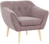 Sofa, Skandinavischer Stil, Holzbeine - PIRS - 1 Sitzer - Rosa - Stoff Bild 2