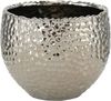 BOLTZE GRUPPE GmbH Übertopf Übertopf Lajos Steingut H. 10 cm Ø. 13 cm silber klein Bild 1