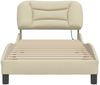vidaXL Bettgestell ohne Matratze "Hvar" Creme 90x200 cm Stoff 3207749 Bild 4