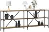 vidaXL Konsolentisch mit Regal Kunsthandwerk Eiche 200 x 30 x 75 cm 863446 Bild 3