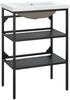 vidaXL Badezimmer-Waschtischgestell mit Waschbecken Schwarz Eisen 3101377 Bild 2