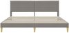 vidaXL Bettrahmen mit Kopfteil Taupe 200 x 200 cm Stoff 42027610 Bild 4