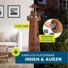 Hoberg Dekosäule LED Pflanzsäule im Leuchtturm Design in Rost-Optik, Mit LED-Beleuchtung, 6h Timer, Plattform individuell bepflanzbar Bild 4